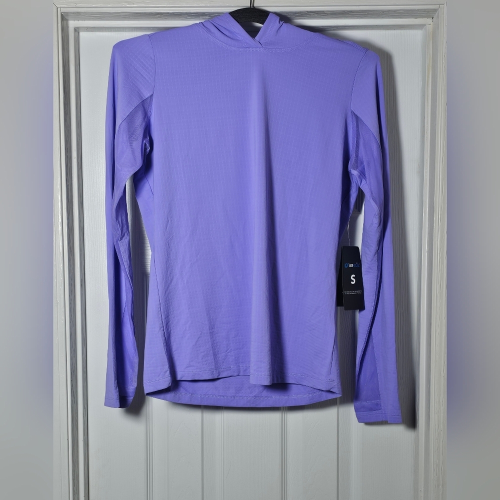 IBKUL Woman's Long Sleeve Hoodie Purple Size Small Performance Sun Protection